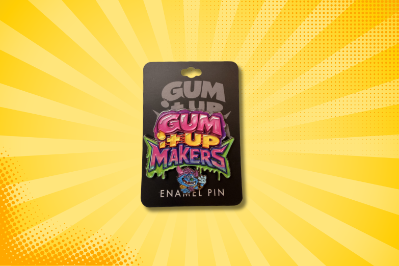 Gum It Up Makers Logo Enamel Pin